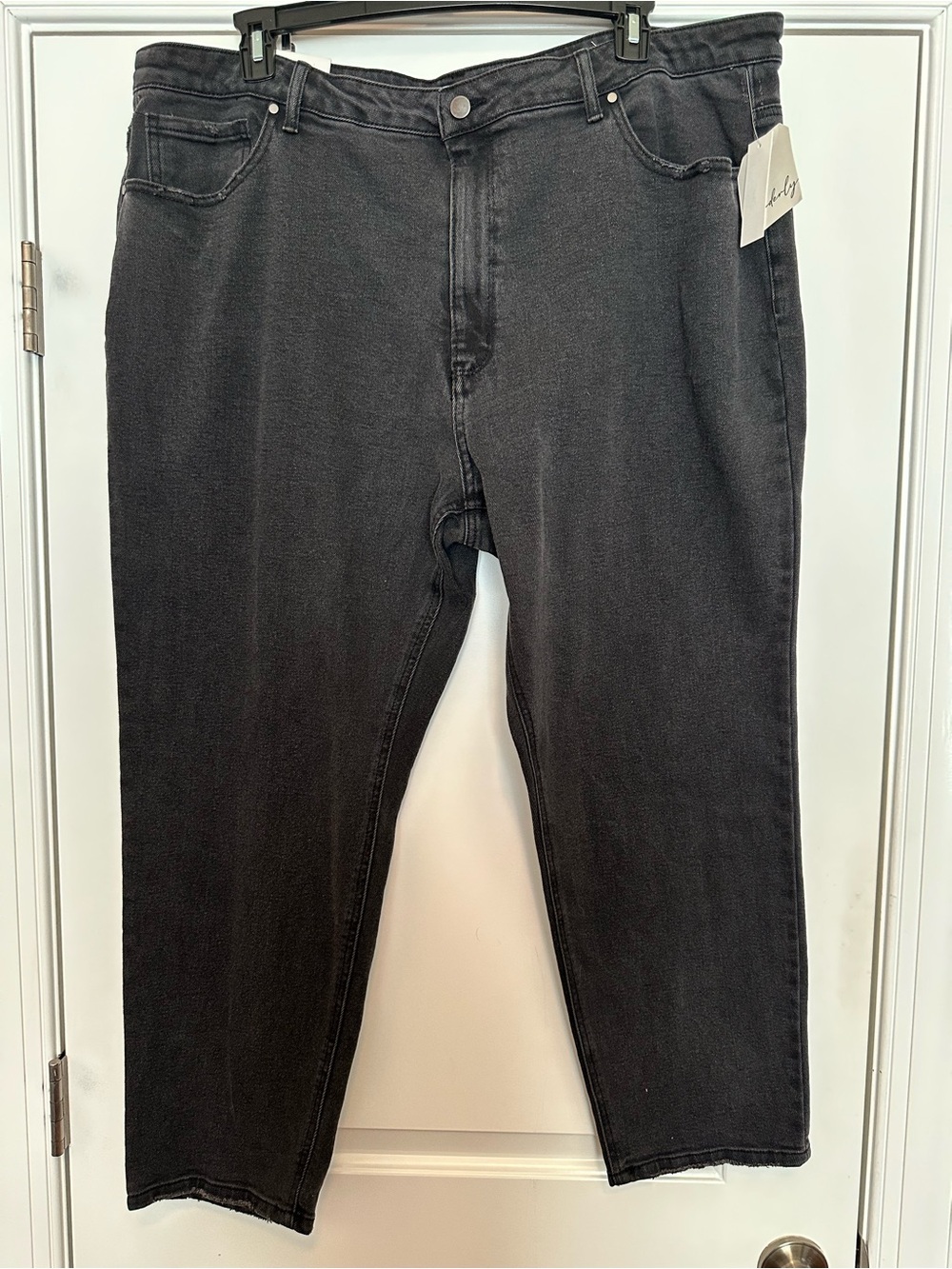 Wonderly Charcoal Boyfriend Relaxed Jeans